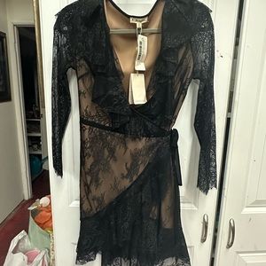 For Love and Lemons Lace Wrap Dress